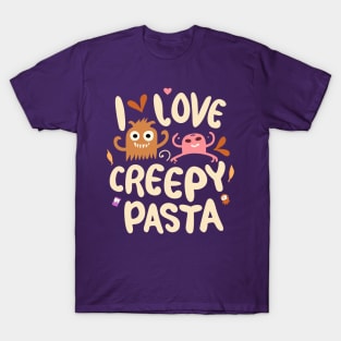 I Love Creepy Pasta Cartoons - Spooky Cartoon Enthusiasm T-Shirt